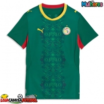 Camisa de Futebol Senegal Equipamento Secundário Mulheres Mundo 2026 Manga Curta